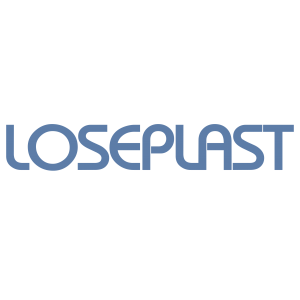Logotipo de Loseplast, marca de losas de suelo de plástico
